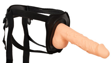 Erection Assistant Hollow Adjustable Strap-On Dildo, 24cm